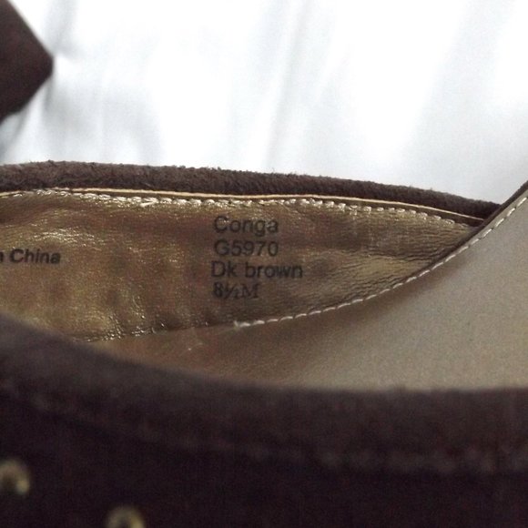 Richard Tyler Conga Brown Suede Slip-On Wedges, Size 8.5 NWOB - Picture 6 of 9